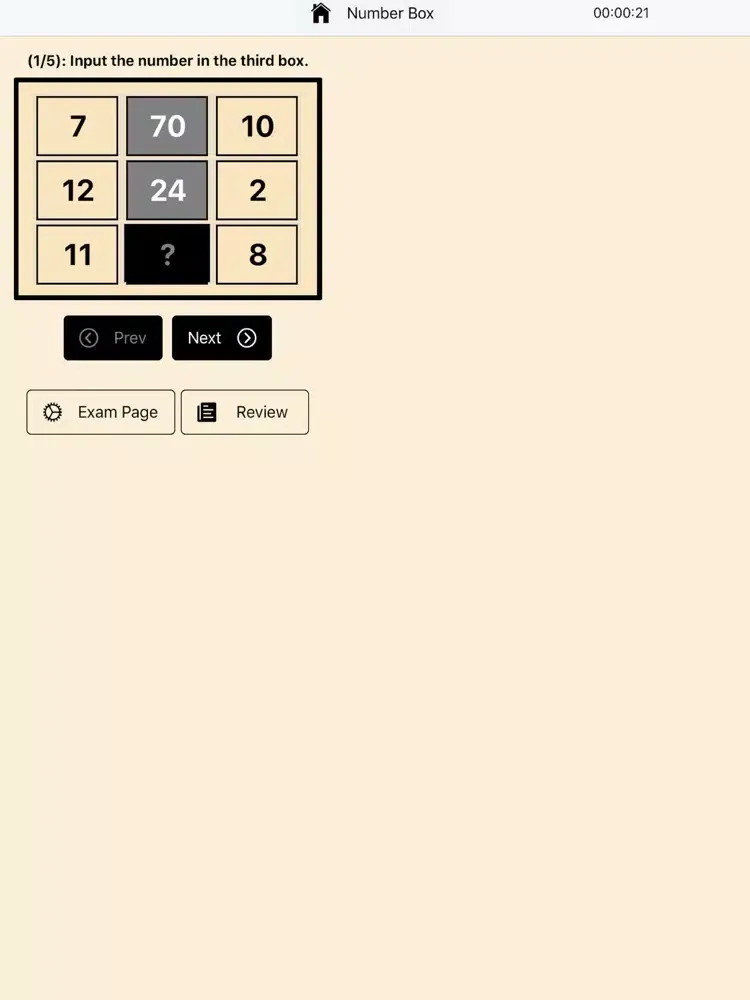 Capturas de tela do number-box iPad 